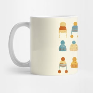 Winter Hats - Retro 70s Palette | Pattern Mug